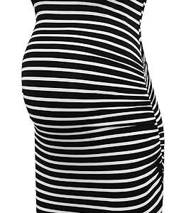 Inicio smallshow – vestido de maternidad para mujer de manga corta: ropa de embarazo con diseño fruncido (ruched) para un ajuste cómodo y favorecedor