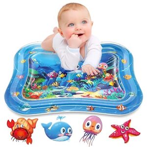 Inicio infinno – alfombra inflable para “tummy time”: alfombra de agua premium para bebés y niños pequeños, juguetes sensoriales para bebés de 3 a 24 meses. ayuda a fortalecer los músculos del bebé y es portátil.